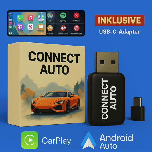 Connect Auto® + USB-C Adapter｜Kabelloses CarPlay in Sekunden